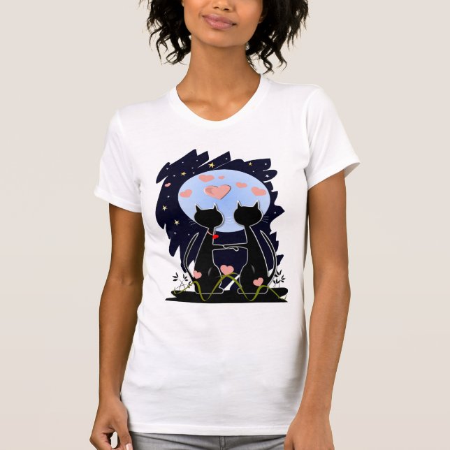 Camiseta de gatos Namorados (Frente)