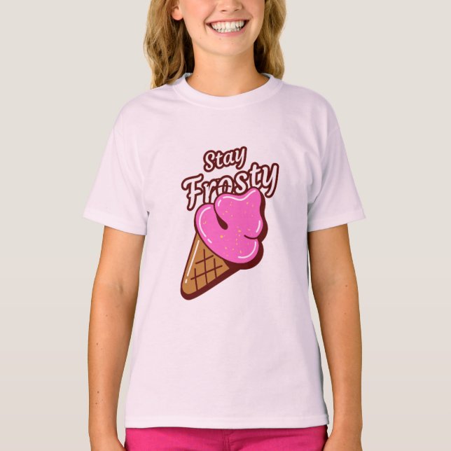 Camiseta de gelo para meninas (Frente)