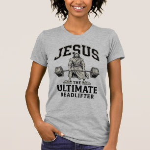 Camiseta de ginásio vintage Jesus Ultimate Deadlif