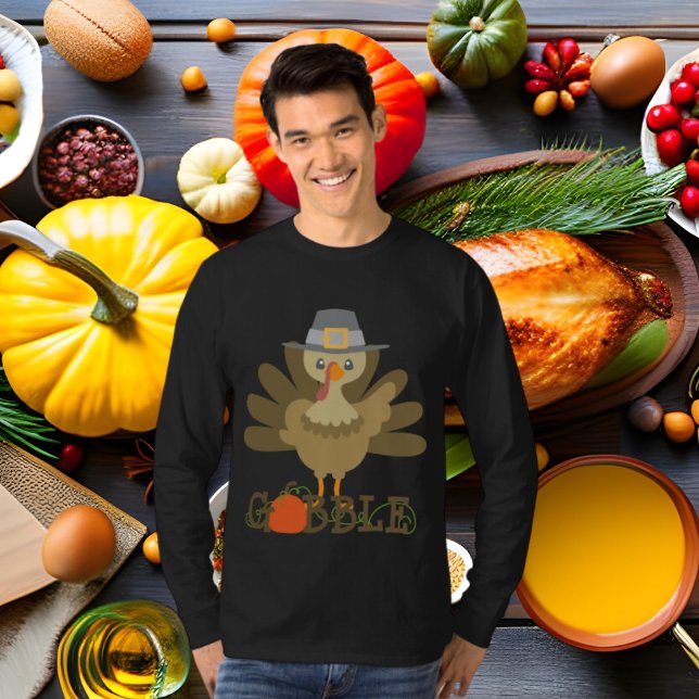 Camiseta de gobble de peru de ação de graças (Criador carregado)