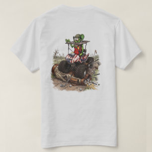 Camiseta de golfe de carrinho do Monstro Patriótic