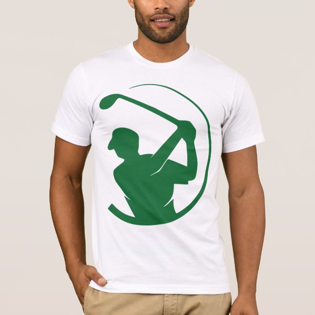 Camiseta de golfe de grama verde (Frente)