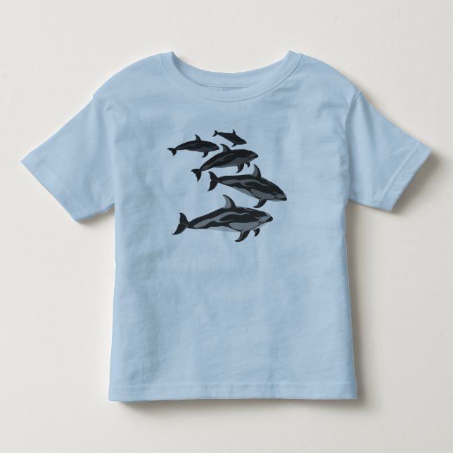 Camiseta de Golfinho Bebê Camisas de Golfinho Fofo (Frente)