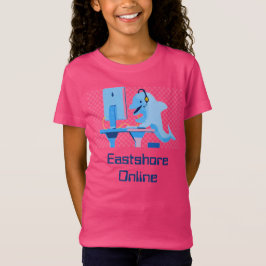 Camiseta de Golfinhos Online, Rosa-Quente, De Meni