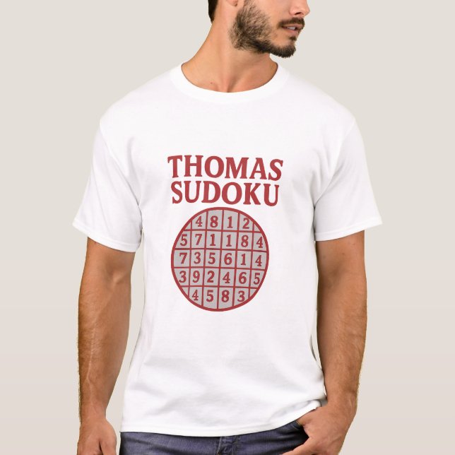 Camiseta de grade vermelha em negrito do quebra-ca (Frente)