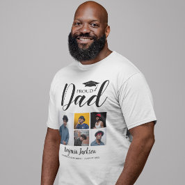Camiseta de Graduação Moderna para Pai Orgulhoso |
