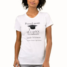 Camiseta de Graduada Moderna Mãe Orgulhosa