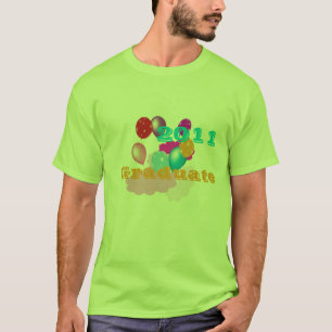 camiseta de graduado de 2011 balões e nuvens color