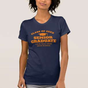 Camiseta de graduado sênior para formatura do ensi