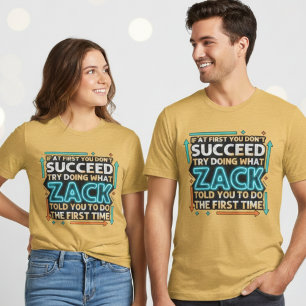 Camiseta de Gráficos em Negrito Zack Disse a Você