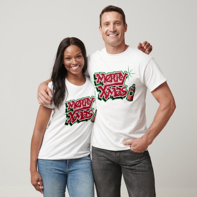 Camiseta de Grafite Merry Xmas (Unissex)