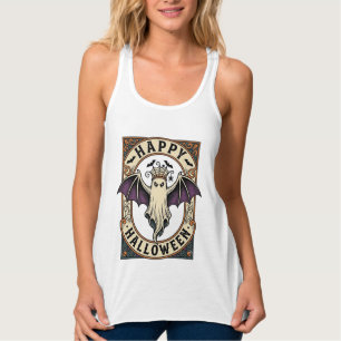 Camiseta de Gravura Vintage de Morcego de Hallowee