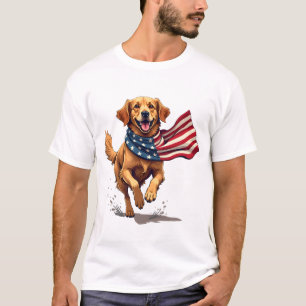 Camiseta de Gravura Vintage do Golden Retriever da