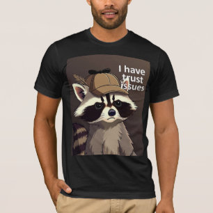 Camiseta de Guaxinim com Problemas de Confiança