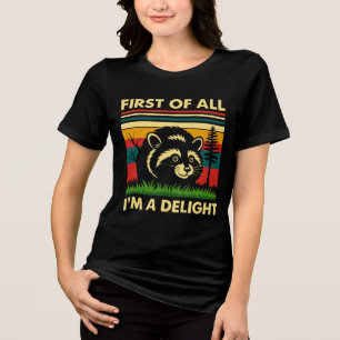Camiseta de Guaxinim Encantador Primeiro de Tudo
