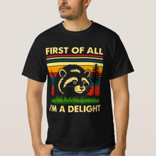 Camiseta de Guaxinim Encantador Primeiro de Tudo