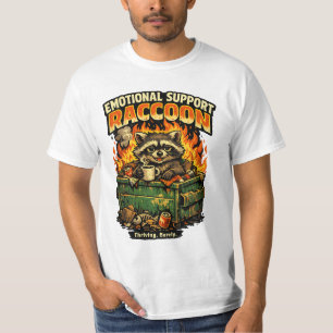 Camiseta de Guaxinim no Lixo de Apoio Emocional