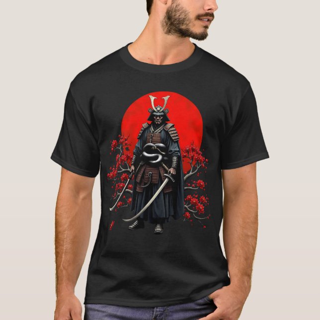 Camiseta de Guerreiro Samurai Japonês (Frente)