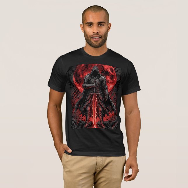 Camiseta de Guerreiro Sombra da Lua de Sangue (Frente Completa)