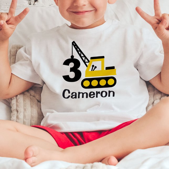 Camiseta de guindaste de construção para menino de (Criador carregado)