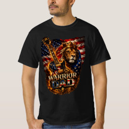Camiseta de Guitarra com Bandeira Americana do Leã