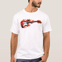 Camiseta de Guitarra Elétrica em Chamas | Música R