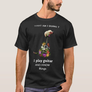 camiseta de guitarra eu toco violão e sei que pens