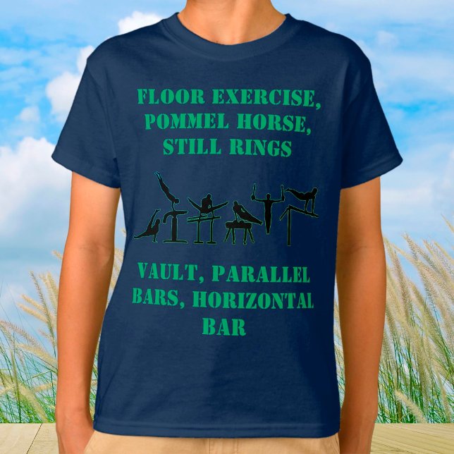 Camiseta de Habilidades de Ginástica Masculina com (Criador carregado)
