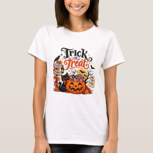 Camiseta de Halloween Abóbora Trick or Treat