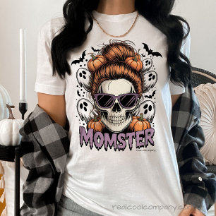 Camiseta de Halloween Caveira da Mãe Monstro - Mãe