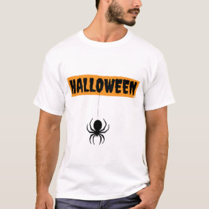 Camiseta de Halloween com design de aranha