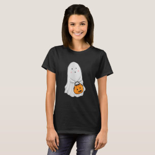 Camiseta de Halloween com Fantasma Fofo e Balde de