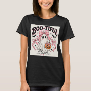Camiseta de Halloween com Laço Coquete de Fantasma