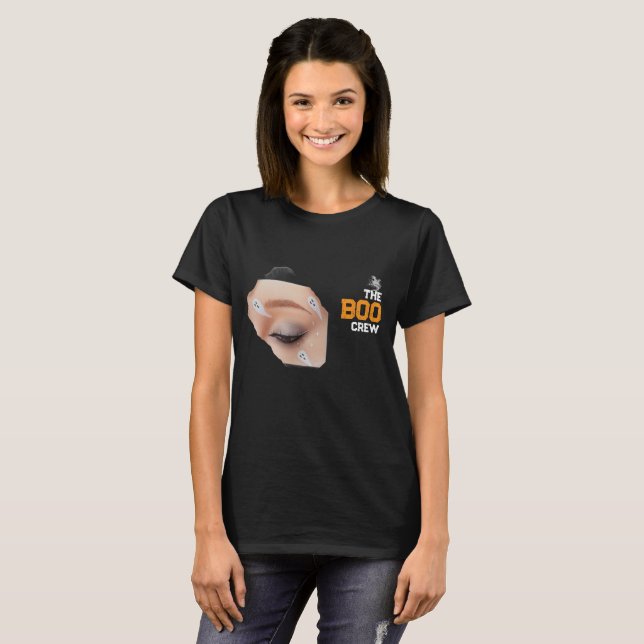 Camiseta de Halloween combinada para mulheres da B (Frente Completa)