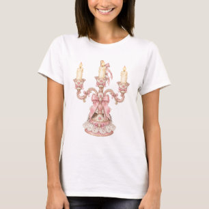 Camiseta de Halloween Coquette Candelabra Pastel