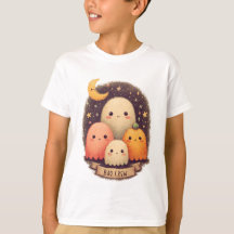 Camiseta de Halloween da Família Fantasma Bonito B