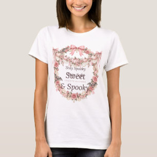 Camiseta de Halloween de Abóbora Coquete Doce e As