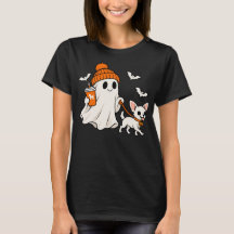 Camiseta de Halloween de Chihuahua Fofo Fantasma C