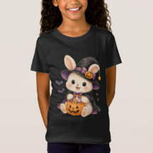 Camiseta de Halloween de Coelho Feiticeiro com Abó