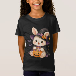 Camiseta de Halloween de Coelho Feiticeiro com Abó