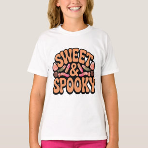 Camiseta de Halloween de Doces Crianças Assustador