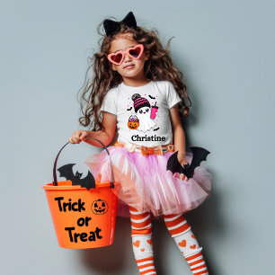 Camiseta de Halloween de Fantasma Fofo Personaliza