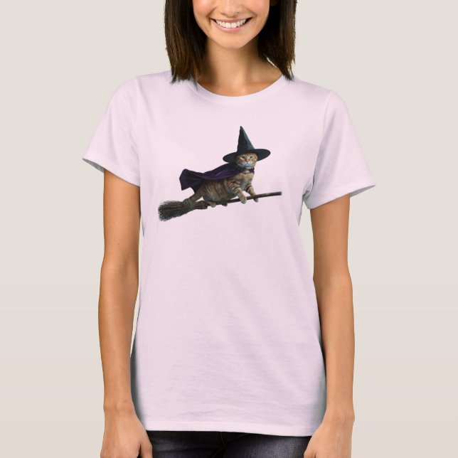 Camiseta de Halloween de Gato Laranja Fofo (Frente)