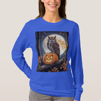 Camiseta de Halloween de manga longa para mulheres
