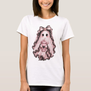 Camiseta de Halloween do Fantasma do Café Fofo C