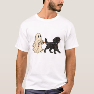 Camiseta de Halloween do Labrador Preto Fantasma