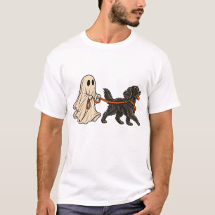 Camiseta de Halloween do Labrador Preto Fantasma