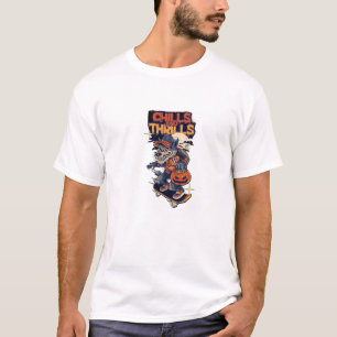 Camiseta de Halloween do lobisomem da patinadora -