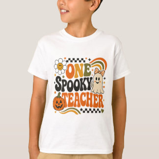 Camiseta de Halloween do Professor Assustador Retr
