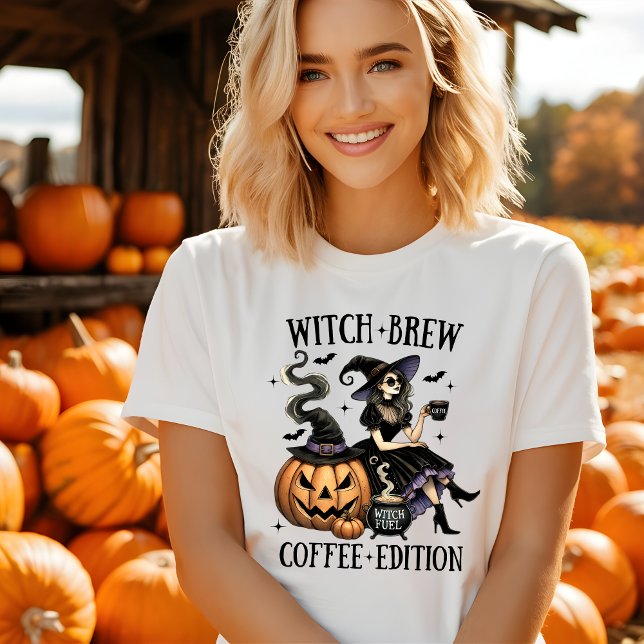 Camiseta de Halloween Edição Café da Bruxa Fofa (Criador carregado)